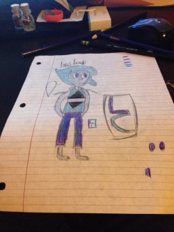 Hey artie. I tried drawing a lapis in my art style. The “purple” said blue on the pensil but, yah know xD. The struggles. So, do you think its any good?Yes, I think its very cute! I like her pants! Thank you for showing me