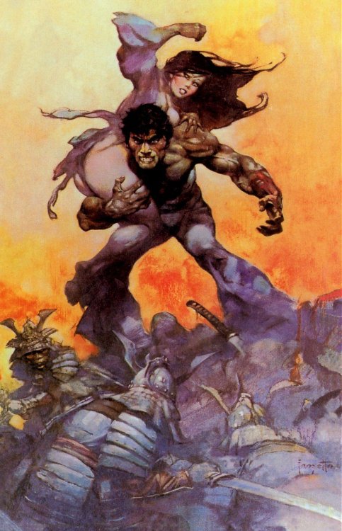 geekynerfherder: Cover art by Frank Frazetta for the novel ‘The Mucker’ by Edgar Rice Burroughs 