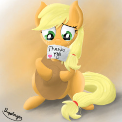 theponyartcollection:  Applejack’s appreciation for October by Bugplayer  D'aww &lt;3