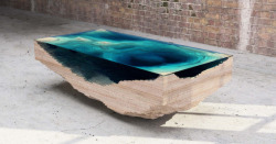 oqvpo:  This Unbelievable Glass Table Is Modeled After The Ocean Depths created by Christopher Duff 