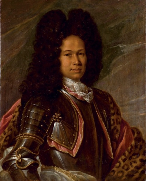 medievalpoc:School of Francois de Troy (Toulouse)Portrait of A “Mulatto” Aristocrat in A