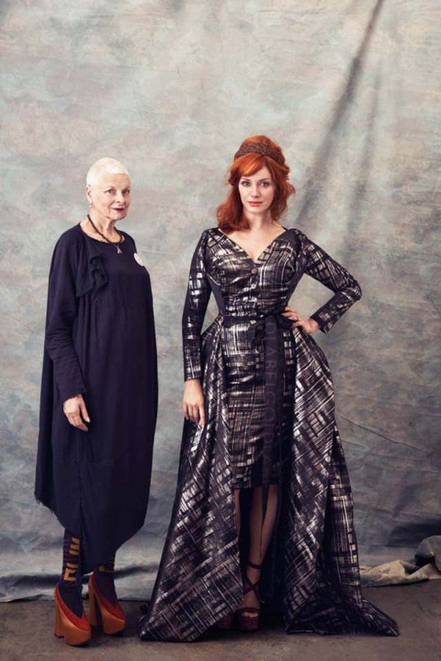 Vivienne Westwood and Christina Hendricks for The Hollywood Reporter