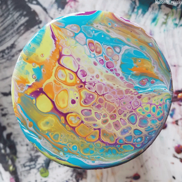 rexisky:  Abstract Acrylic Artwork by dirtypourart | Motion Effect by rexisky  Instagram