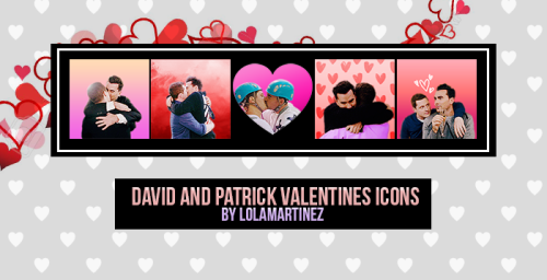 lolamartinez:david and patrick from schitts creek valentines day icons ● by lolamartinez↳ requested 