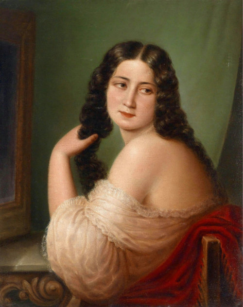 L. Pargani circa 1850 At her Toilette