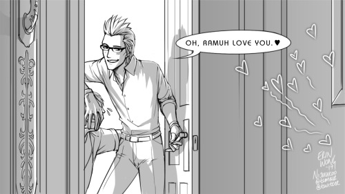 nijuukoo:  Follow up to this Gladio/Prompto comic ᕕ( ᐛ )ᕗ RESPONSIBLE PARENT IGNIS. NEED FOOD? CONDOMS? IGGY GOT U, FAM. Iggy’s not like a regular mom. He’s a cool mom. 