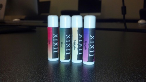 Chapstick that I made new labels for. XIXII is the brand name. The flavors are supposed to be a slig