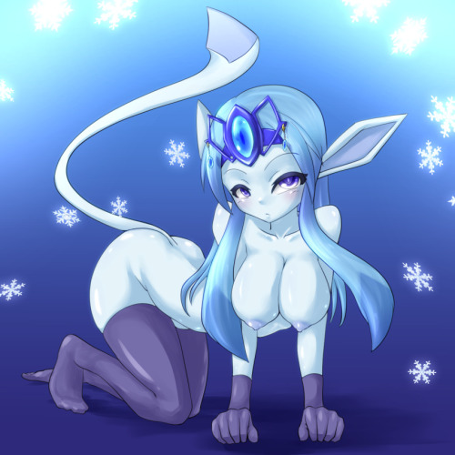 pokepornstash:  Anonymous said:Dude, pleaseee do a glaceon. Anything glaceon.