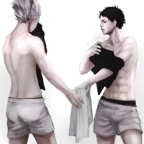 dancing-on-stars:  腐向けっぽいHQらくがき。| uenopermission to post given by the artist