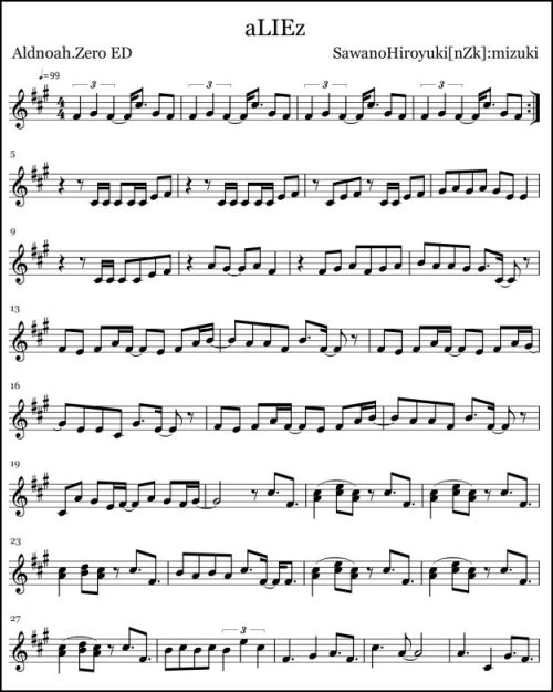 Aliez Sheet Music Eventually Productive