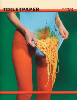 untaintedcuriosity:  teenbitch:  Maurizio Cattelan &amp; Pierpaolo Ferrari: Toilet Paper  This is why conceptual art blogs are the scum of tumblr like WTF u just put the most random shit together and call it interesting the fuck is spaghetti doing in