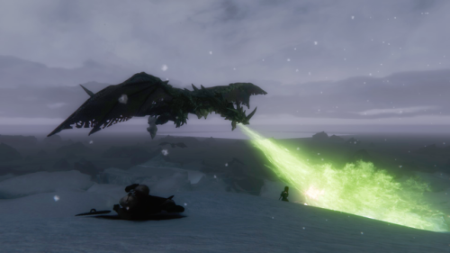 Rhaegal hunting a bear and killing stormcloacks  …without letting the meal go ^^*when TFC 1 w