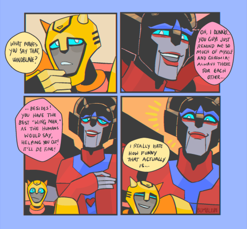 bumblebisexual:windblade is a great friend with a great sense of humor