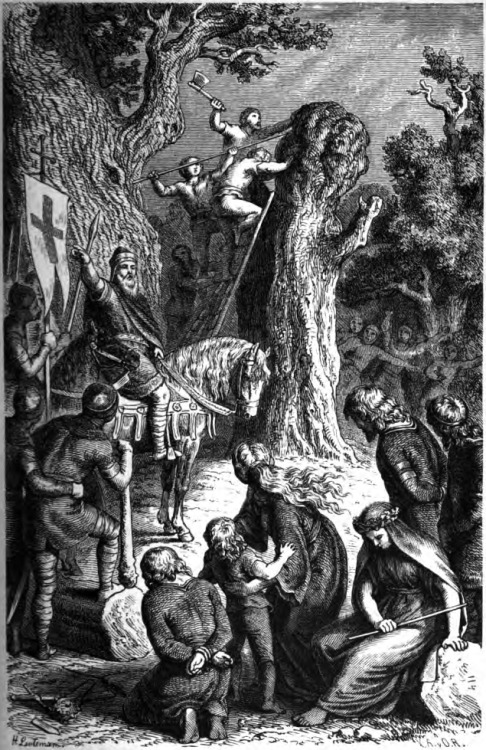 Heinrich Leutemann, The destruction of Irminsul by Charlemagne, 1882