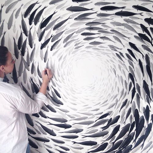 mymodernmet:  Delicate Fish Paintings Express Artist Niharika Hukku’s Elegant Vision of the World 