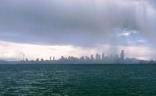 Typical Seattle #raining (at Alki Beach Seattle Washington)