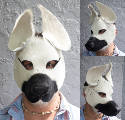 Doggy-Girl-Chilli: Leatherwerks:  More Custom Work, This Time A Puppy Mask :)  Wow