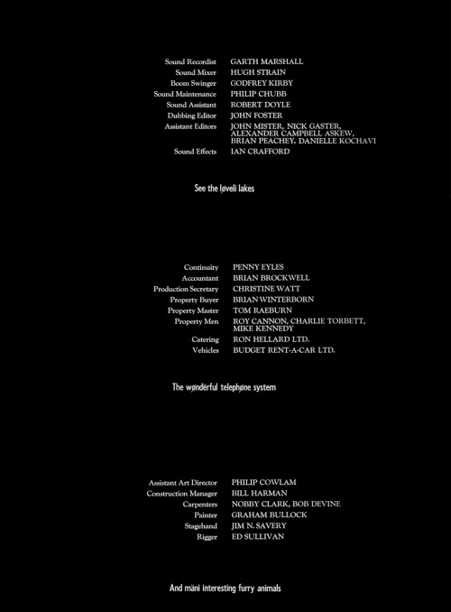 thatofficial70show: Let us not forget the credits in Monty Python and The Holy Grail