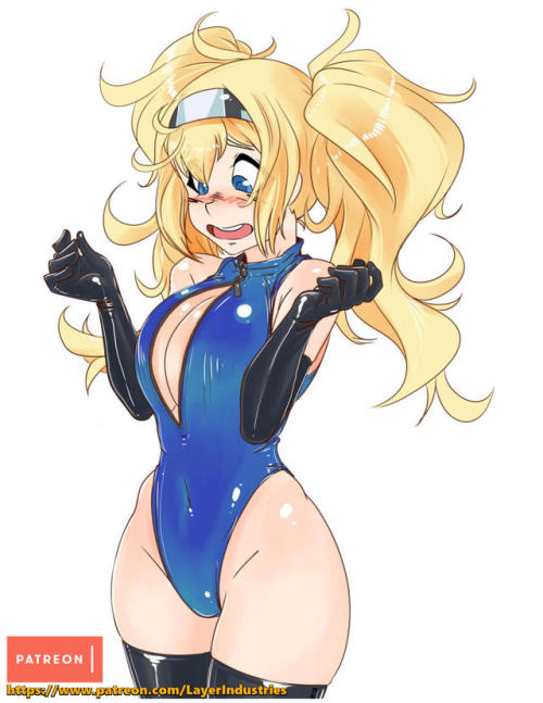 I’m in love with a boat.  Gambier Bay from the kancolles in a shiny swimsuit, gloves, and