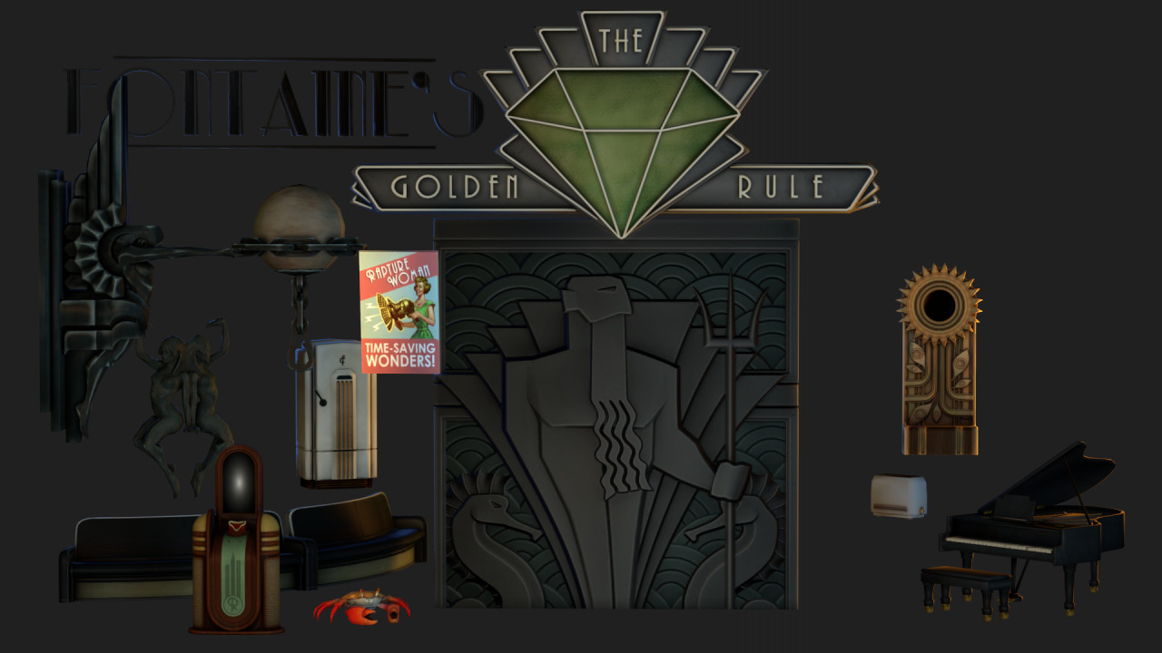 lordaardvarksfm:  Burial At Sea Super Pack - Every model in Bioshock Infinite’s