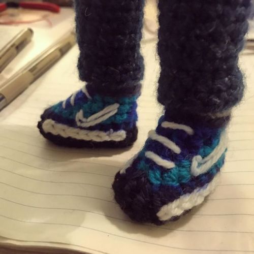 More tiny kicks @nike #craftyiscool #amigurumi #amiguruMe #crochet (at Austin, Texas) www.in