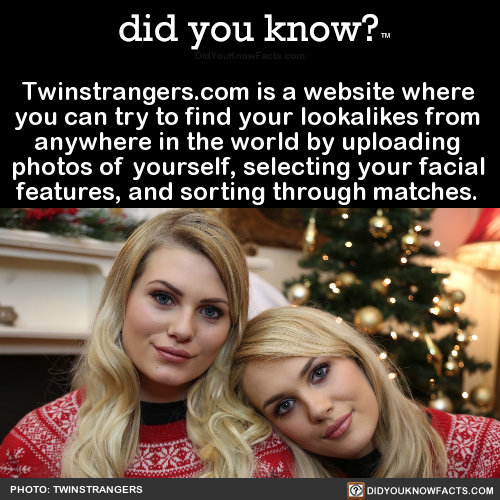 cognacunbound: totheonedegree: did-you-kno: Twinstrangers.com is a website where you can try to find