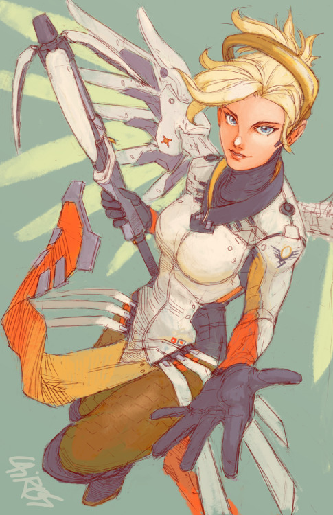 supersenses: Mercy from Overwatch Absolutely love playing this game! (I bit too much…)