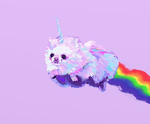 Pom Pom Unicorn I painted.