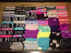 pantycollector: jamiethefemboy: Finally sorted my panty drawer, I’m sure it won’t last long 