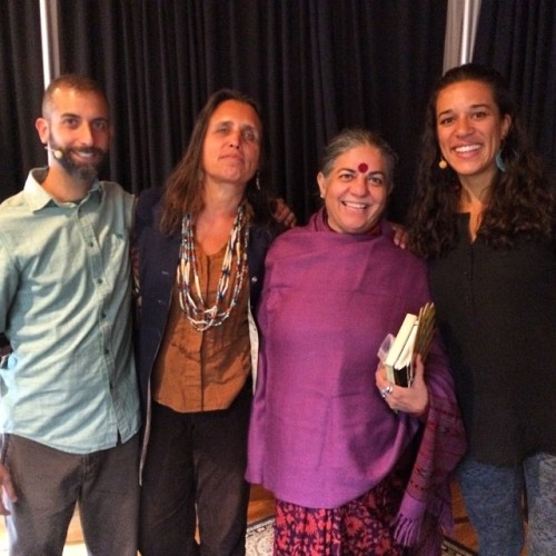 Backstage at #seedsofchange w/@drvandanashiva @winonaladuke incredible women of color #seedingchange