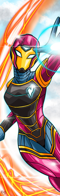 This is the first time I’ve drawn Ironheart! Such a fun character!© Marvel Comics