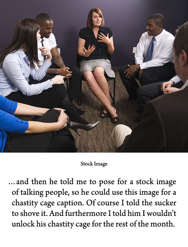 …she told to an ethnically diverse group of listeners of mixed gender.
