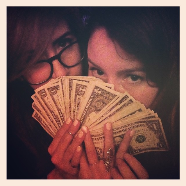 Me n the homegirl @timeismeow makin it rain on these butts 
