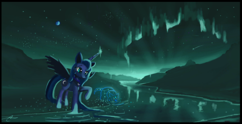 that-luna-blog:  Celestia’s Dawn by Cosmicscribbles I still feel as if celestia took care of luna, when she was banished.  owo