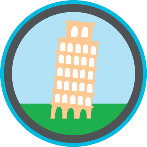 Lifescouts: Leaning Tower Of Pisa BadgeIf you have this badge, reblog it and share your story;If not