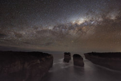 gravitationalbeauty:  A Milky Way Shadow at Loch Ard Gorge  