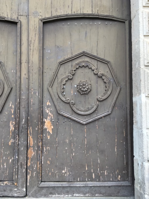 Wooden door to Cajamarca Cathedral, Peru, probably 17th century though possibly replaced.