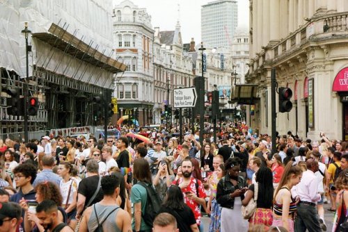 dioynsus:some photos from london pride back in july &lt;3 it was my first time with 35mm film so