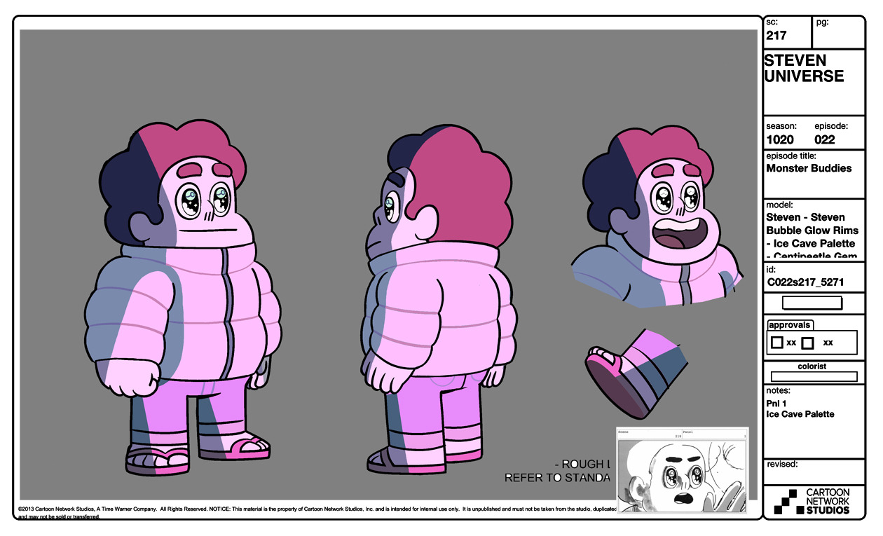 A selection of Character, Prop and Effect designs from the Steven Universe Episode: Monster