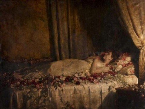 masterpiecesindetail: John Collier - Death of Albine, 1895