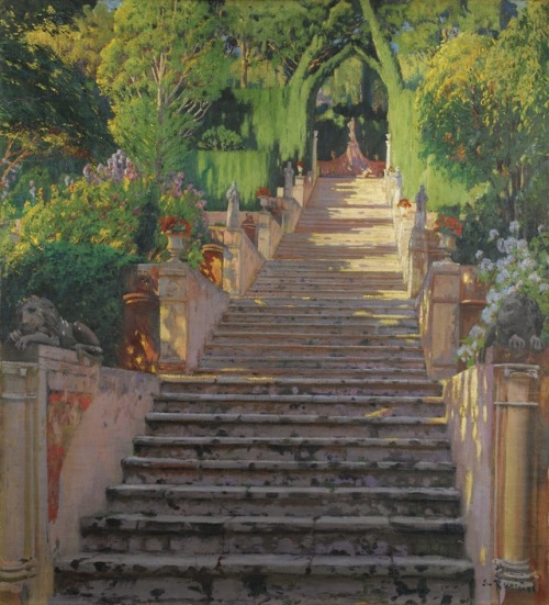 Pedres Velles, Raixa (IV) (The OLD Stairs, Raixa), Santiago Rusiñol (Spanish, 1861–1931)