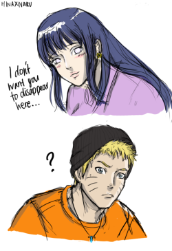 hinaxnaru:  naruhina month day 3: college AU i love beanie naruto &lt;3 throwback to the chuunin exams and hinata offering naruto to look at her paper, heh. based on this page from the manga and inspired by this post. sorry it’s messy n__n  