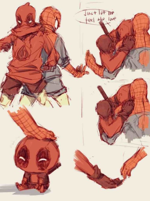 ermegerd206:  Since everyone seems to love Spideypool HERE’S SOME MORE, YOU LOVELY SHITS :D