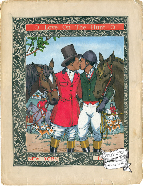&ldquo;Love on the Hunt.&rdquo; A painting in the style of the late Edwardian era. Exploring the sto