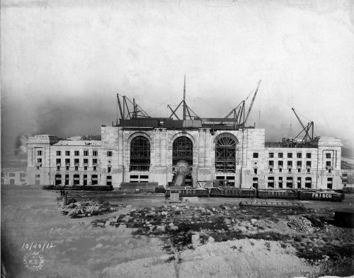 Kansas City Missouri, 1912. Union Station under Construction.When completed, it would be the 3rd lar