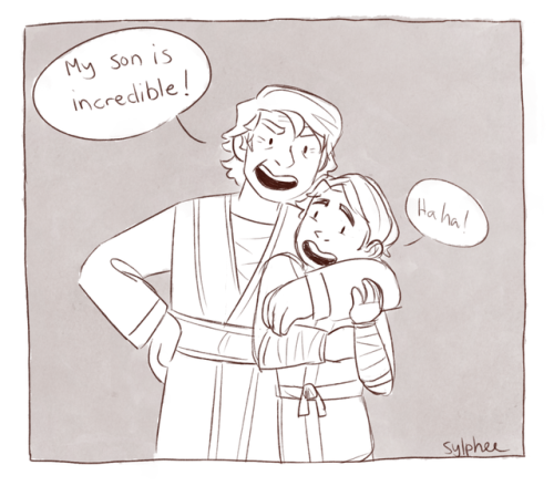 sylphee: I got a whole bunch of requests for Garmadon and Lloyd hugs so here’s these c:(tips j