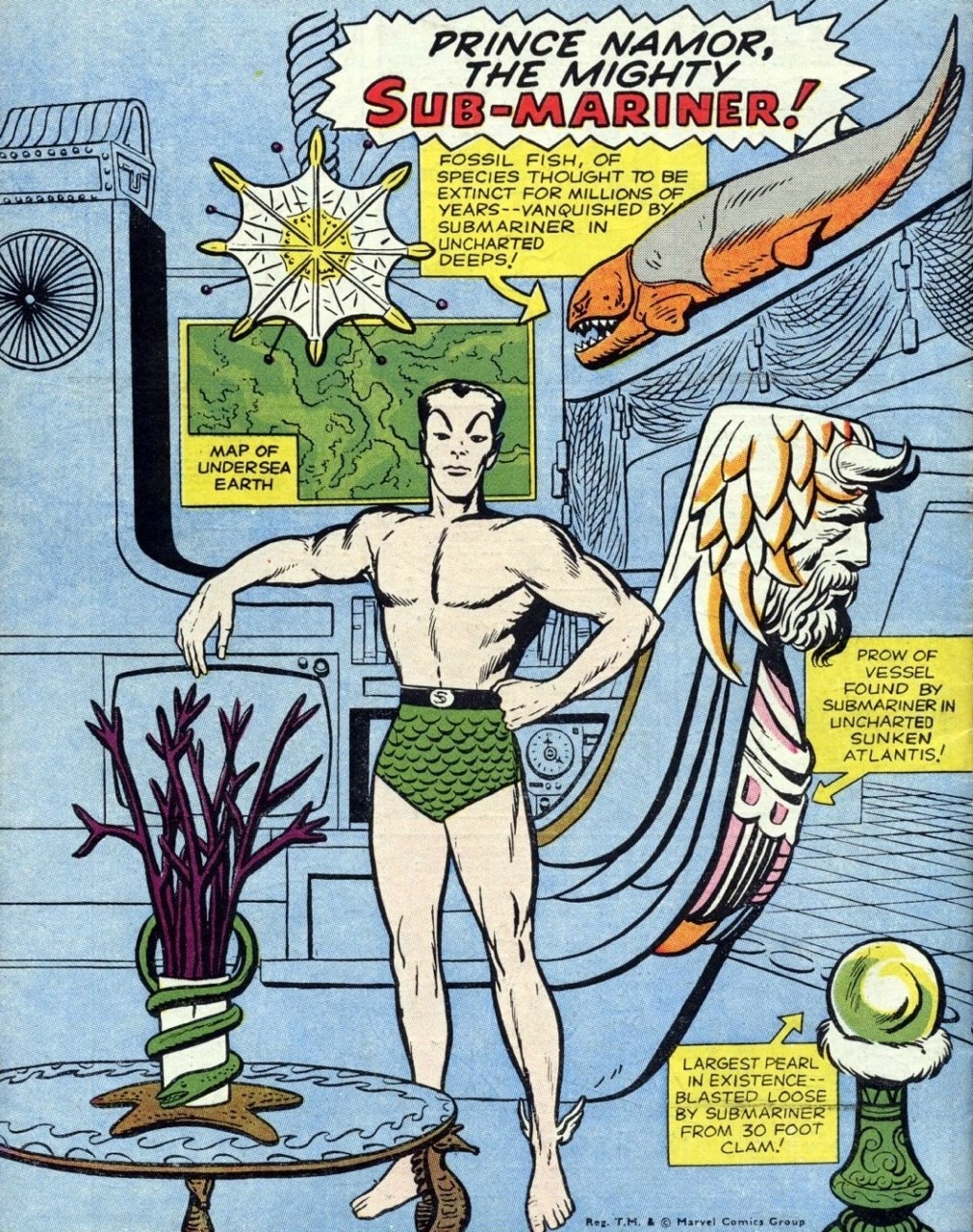 Namor Pin-Up by Jack Kirby and Dick Ayers (1963)