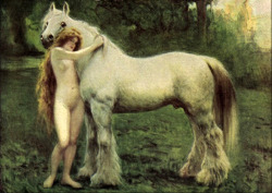 Catonhottinroof:  Jan Styka    Nymph And A Horse 