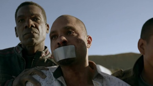 Better Call Saul S06E03 part 2 of 3 Nacho (Michael Mando) ziptied and tapegagged.    