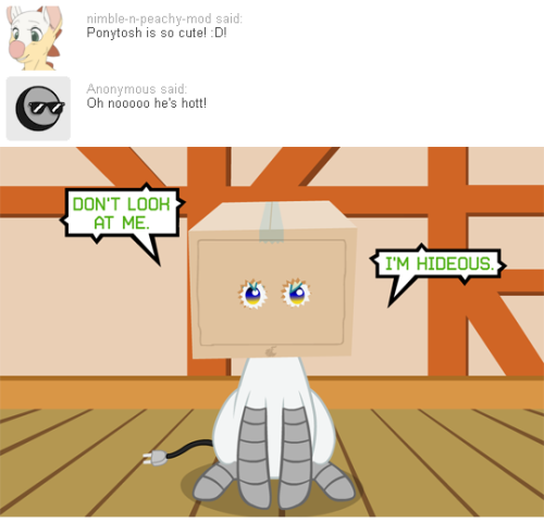 nopony-ask-mclovin:Dawwwww poor computer boi…. xD D’aww.